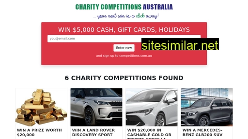 charitycompetitions.com.au alternative sites