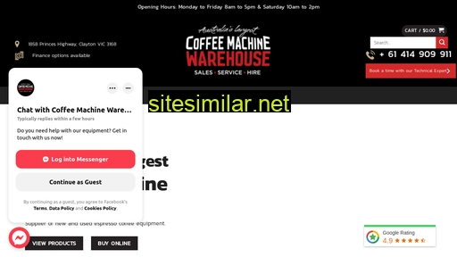coffeemachinewarehouse.com.au alternative sites