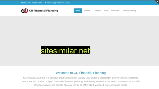 cufinancial.com.au alternative sites