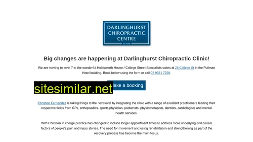 Darlinghurstchiropracticcentre similar sites