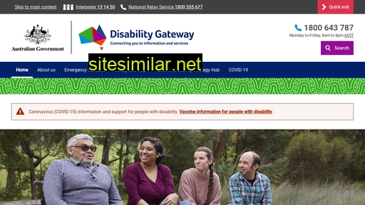 disabilitygateway.gov.au alternative sites