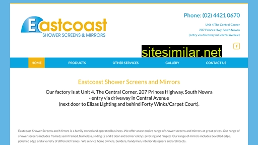 eastcoastshowerscreens.com.au alternative sites