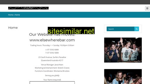 elsewherebar.com.au alternative sites