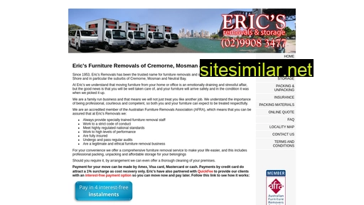 Ericsremovals similar sites