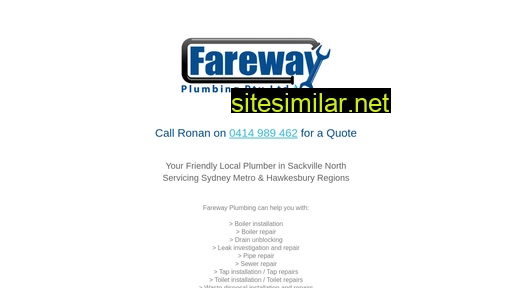farewayplumbing.com.au alternative sites