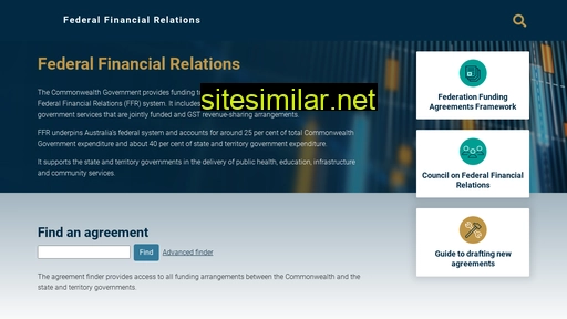 federalfinancialrelations.gov.au alternative sites