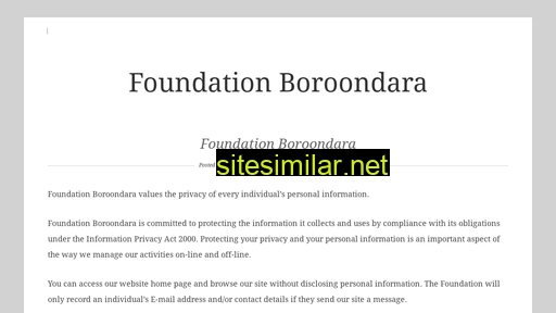 foundationboroondara.org.au alternative sites