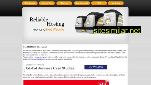 freewebsitehosting.com.au alternative sites