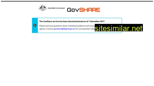 govshare.gov.au alternative sites