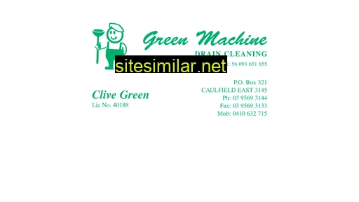 greenmachinedrains.com.au alternative sites