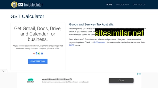 gsttaxcalculator.com.au alternative sites