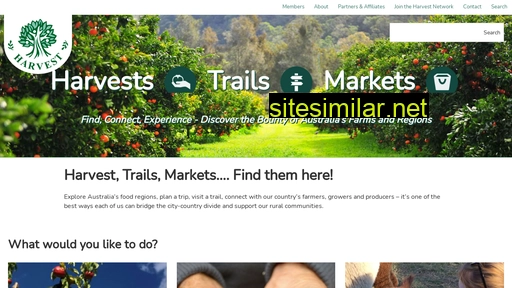 harvesttrailsandmarkets.com.au alternative sites