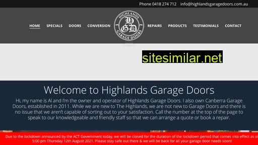 highlandsgaragedoors.com.au alternative sites