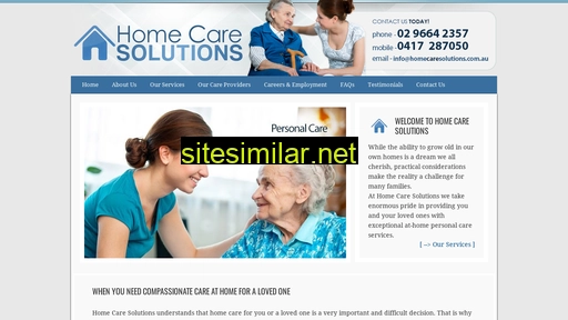 Homecaresolutions similar sites
