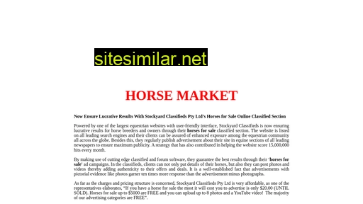 horsemarket.com.au alternative sites