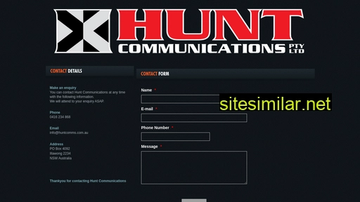 huntcomms.com.au alternative sites