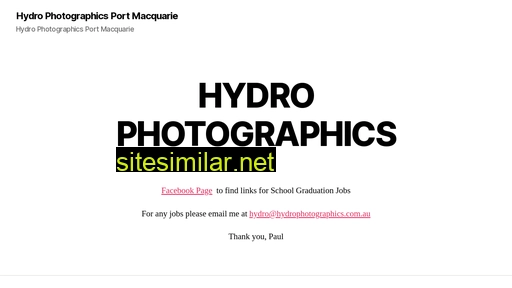 Hydrophotographics similar sites