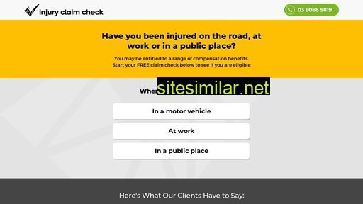 injuryclaimcheck.com.au alternative sites