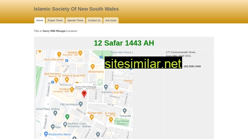 Islamicsocietynsw similar sites