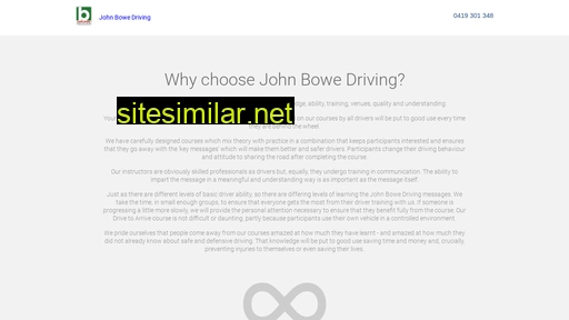 johnbowedriving.com.au alternative sites