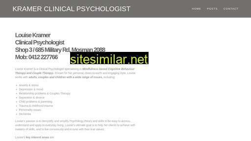 kramerclinicalpsychologist.com.au alternative sites