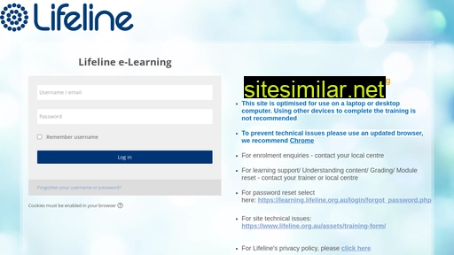 learning.lifeline.org.au alternative sites