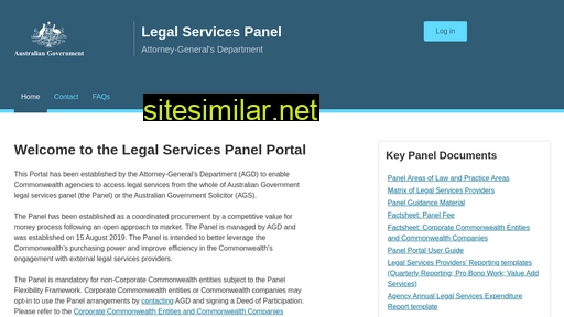 legalservicespanel.gov.au alternative sites