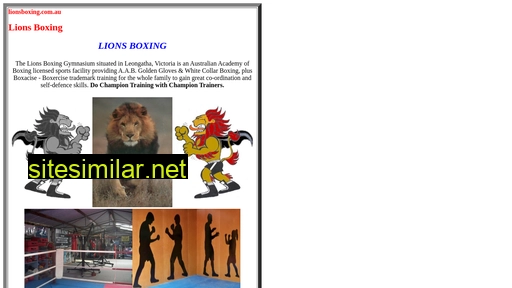 lionsboxing.com.au alternative sites