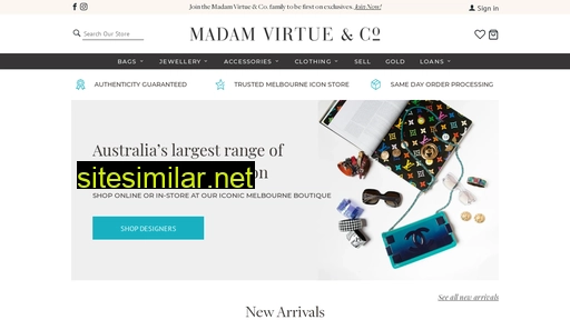 madamvirtue.com.au alternative sites