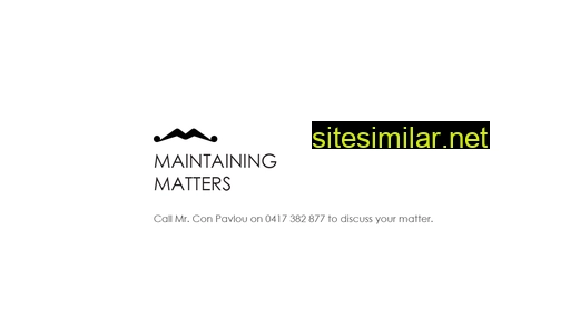 Maintainingmatters similar sites