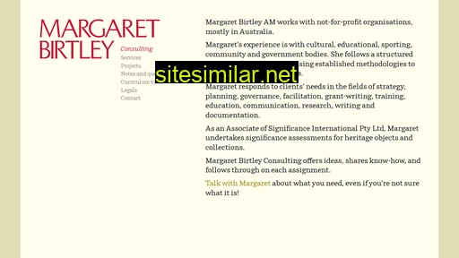 Margaretbirtley similar sites