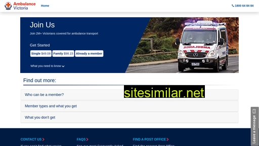 membership.ambulance.vic.gov.au alternative sites