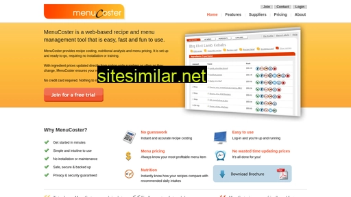 menucoster.com.au alternative sites