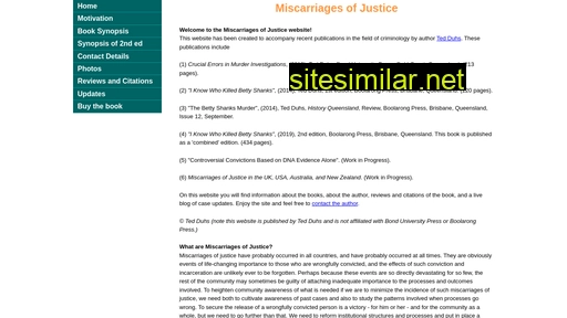 miscarriagesofjustice.com.au alternative sites
