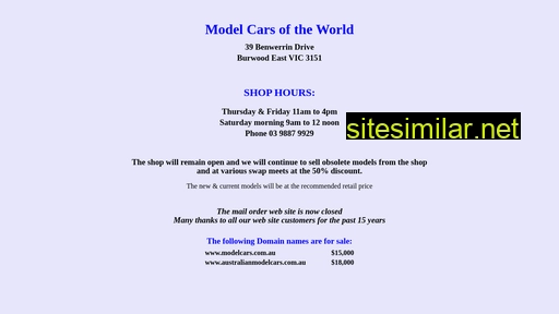 modelcars.com.au alternative sites