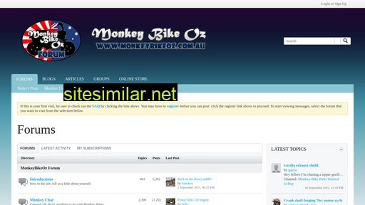 monkeybikeoz.com.au alternative sites