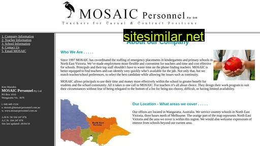 mosaicpersonnel.com.au alternative sites