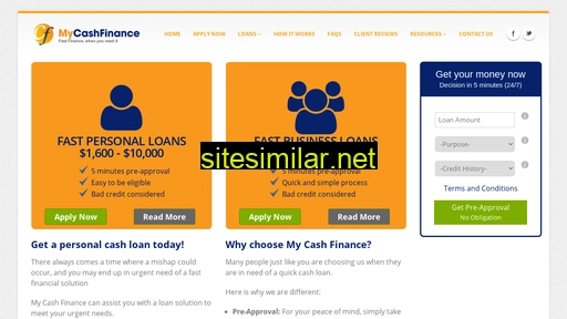mycashfinance.com.au alternative sites