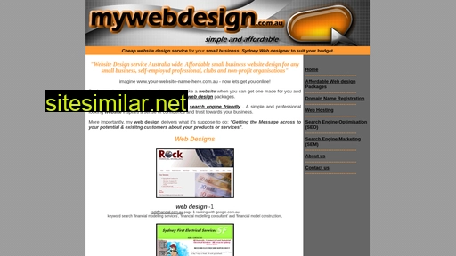 mywebdesign.com.au alternative sites