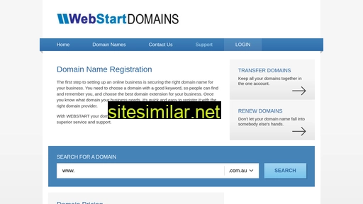 names.webstartdomains.com.au alternative sites