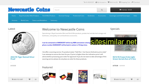 Newcastlecoins similar sites