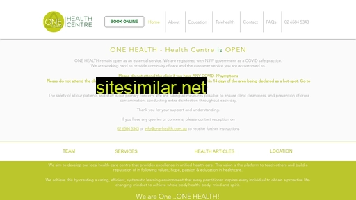 one-health.com.au alternative sites