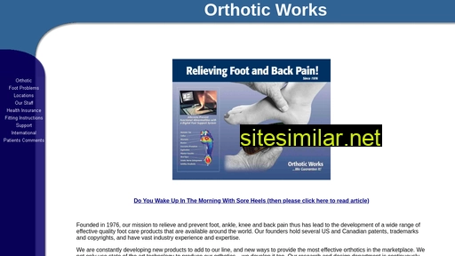 Orthoticworks similar sites
