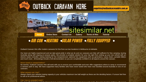 outbackcaravanhire.com.au alternative sites