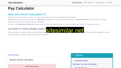 paycalculators.com.au alternative sites
