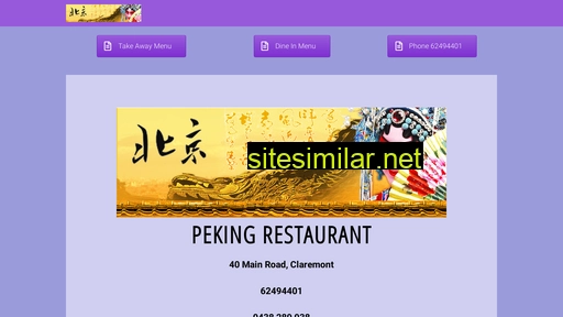pekingrestauranttasmania.com.au alternative sites