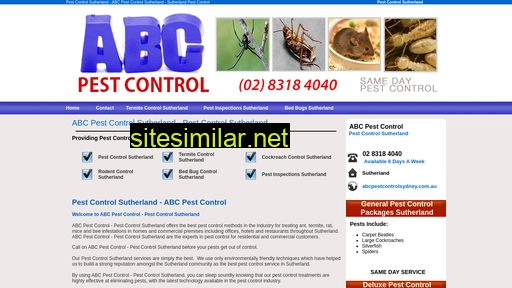 pestcontrolsutherland.com.au alternative sites