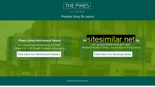 pinesliving.com.au alternative sites