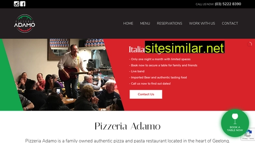 pizzeriaadamo.com.au alternative sites