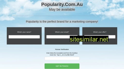 Popularity similar sites